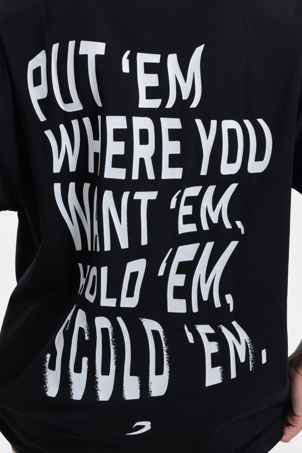 Hold 'Em Scold 'Em 오버사이즈 티셔츠 블랙