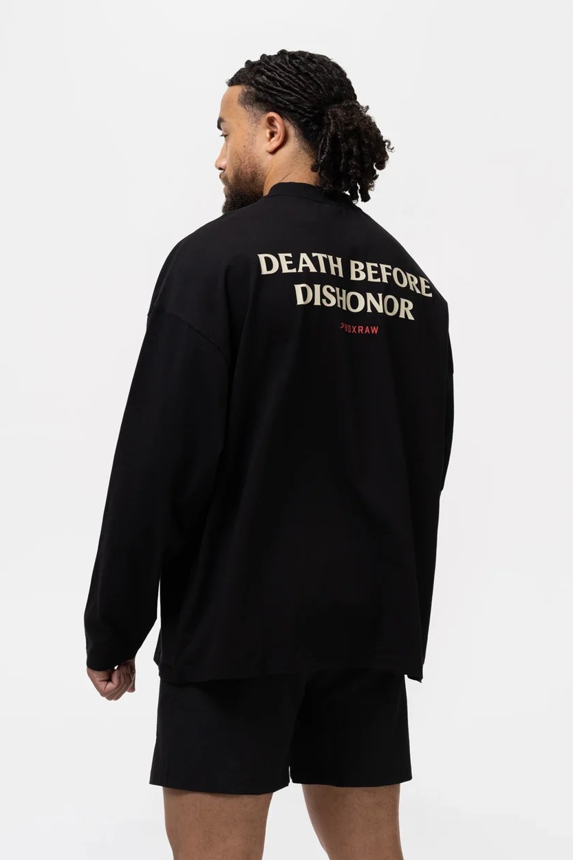Death Before Dishonor 롱슬리브 티셔츠 블랙