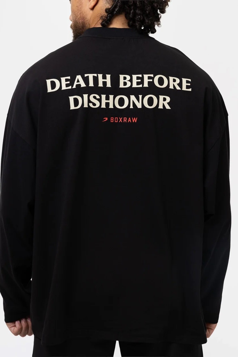 Death Before Dishonor 롱슬리브 티셔츠 블랙