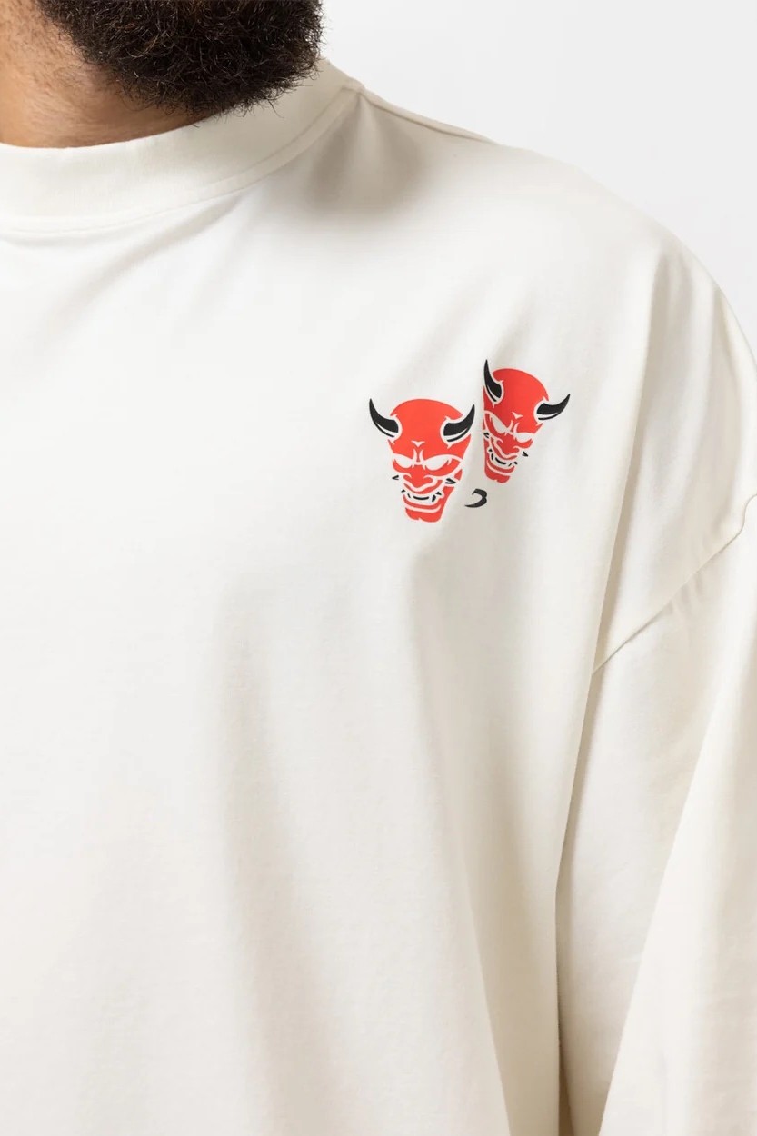 Death Before Dishonor 롱슬리브 티셔츠 베이지