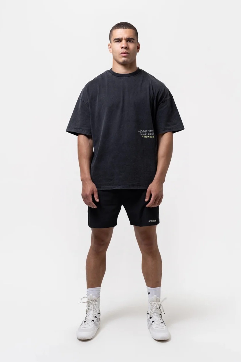 스파링 클럽 파이어 호스 오버사이즈 티셔츠 블랙