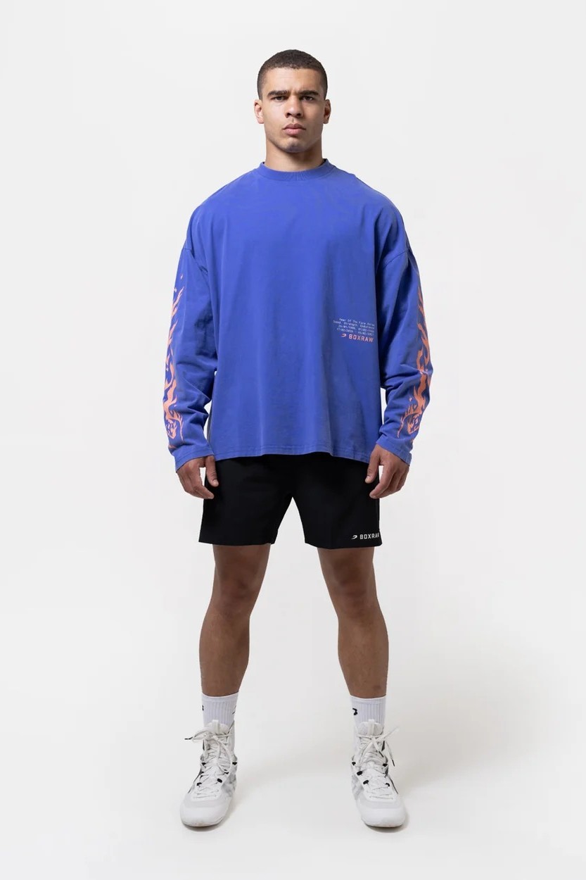 스파링 클럽 파이어 호스 롱슬리브 티셔츠 블루