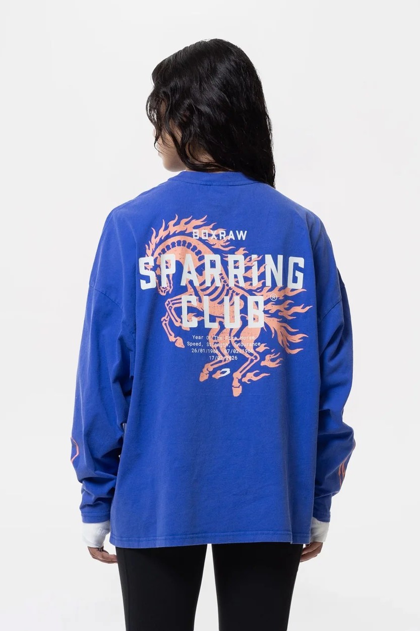 스파링 클럽 파이어 호스 롱슬리브 티셔츠 블루