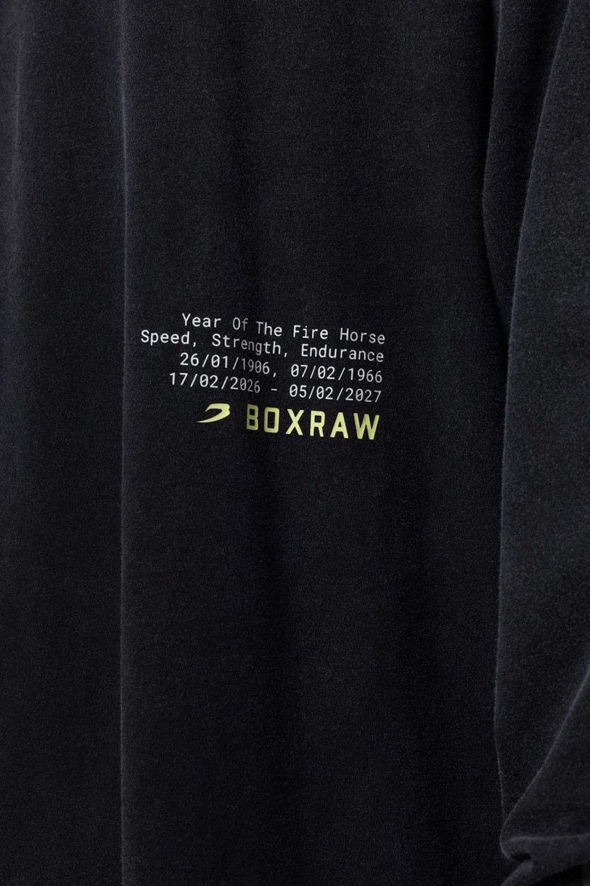 스파링 클럽 파이어 호스 롱슬리브 티셔츠 블랙