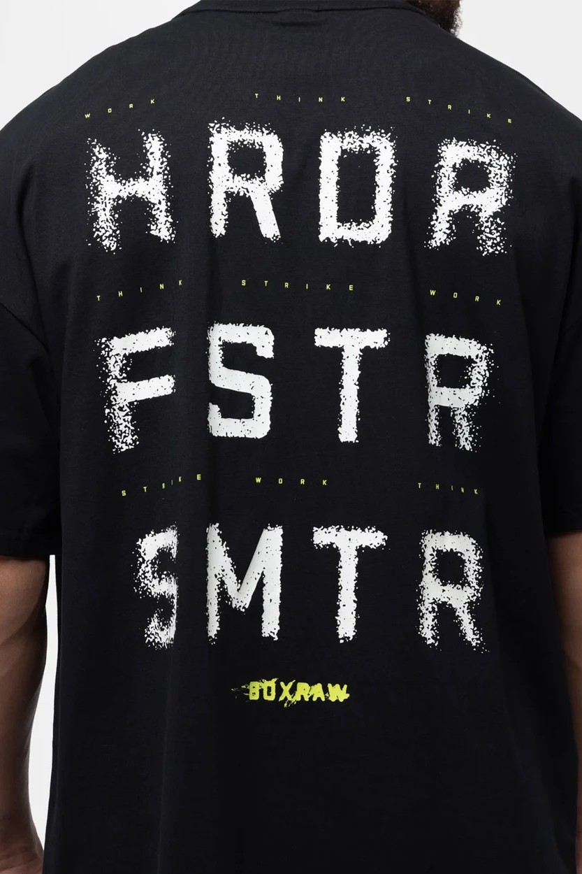 HRDR FSTR SMTR 오버사이즈 티셔츠 블랙
