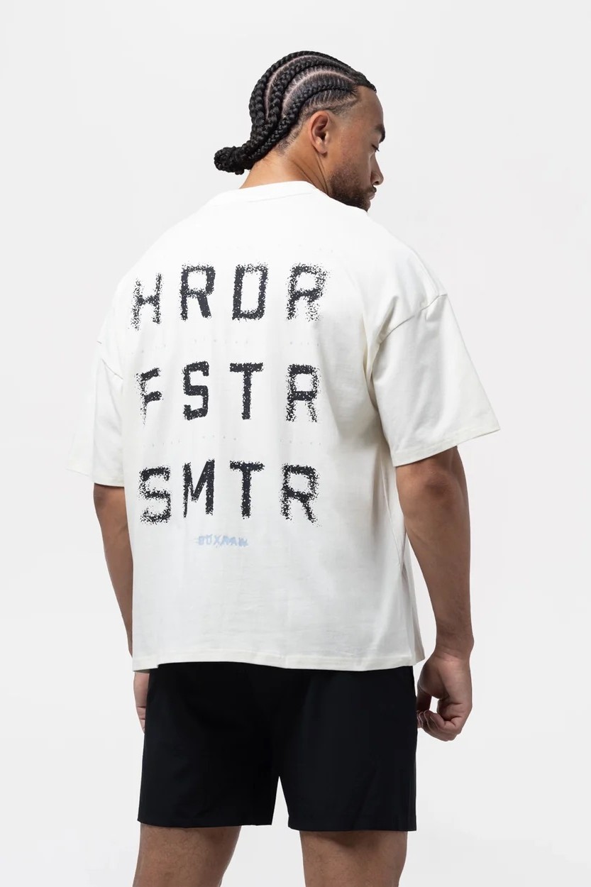 HRDR FSTR SMTR 오버사이즈 티셔츠 아이보리