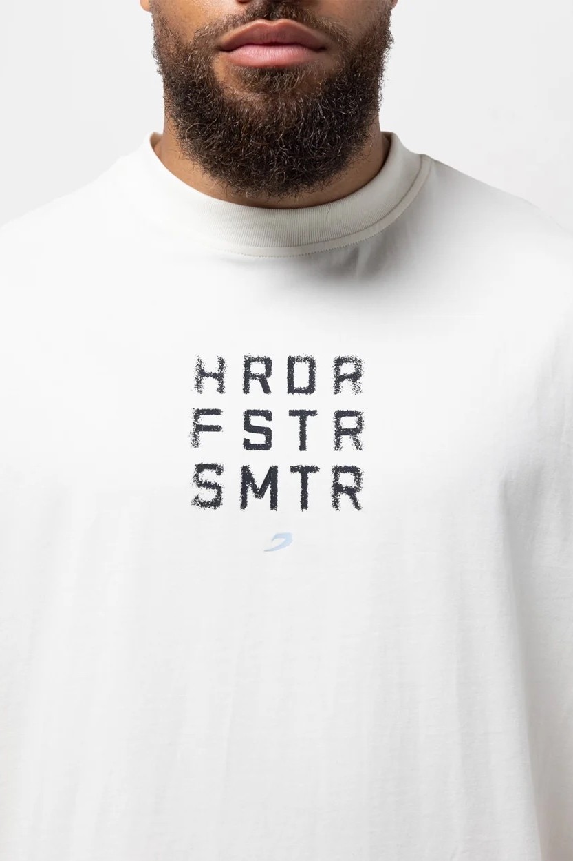HRDR FSTR SMTR 오버사이즈 티셔츠 아이보리