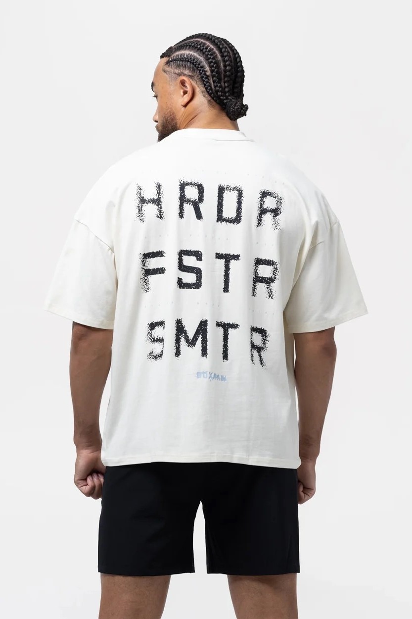 HRDR FSTR SMTR 오버사이즈 티셔츠 아이보리