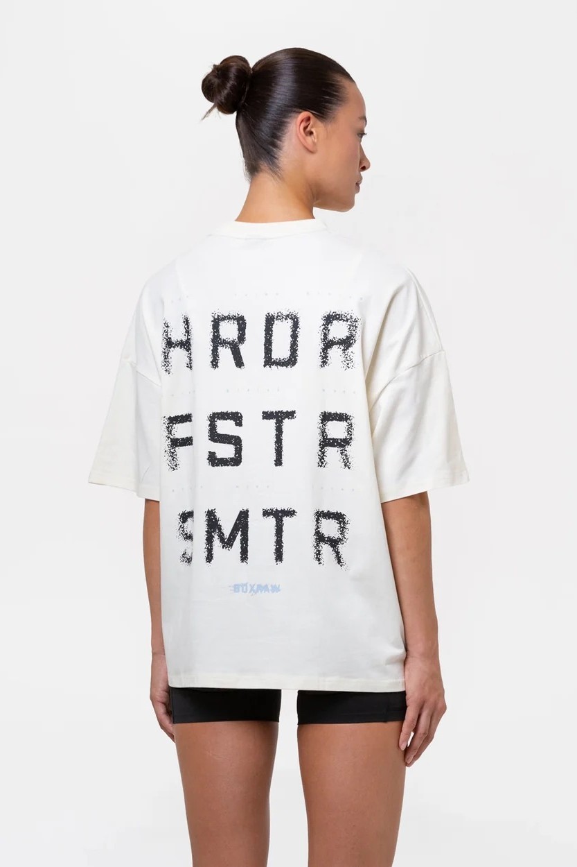 HRDR FSTR SMTR 오버사이즈 티셔츠 아이보리