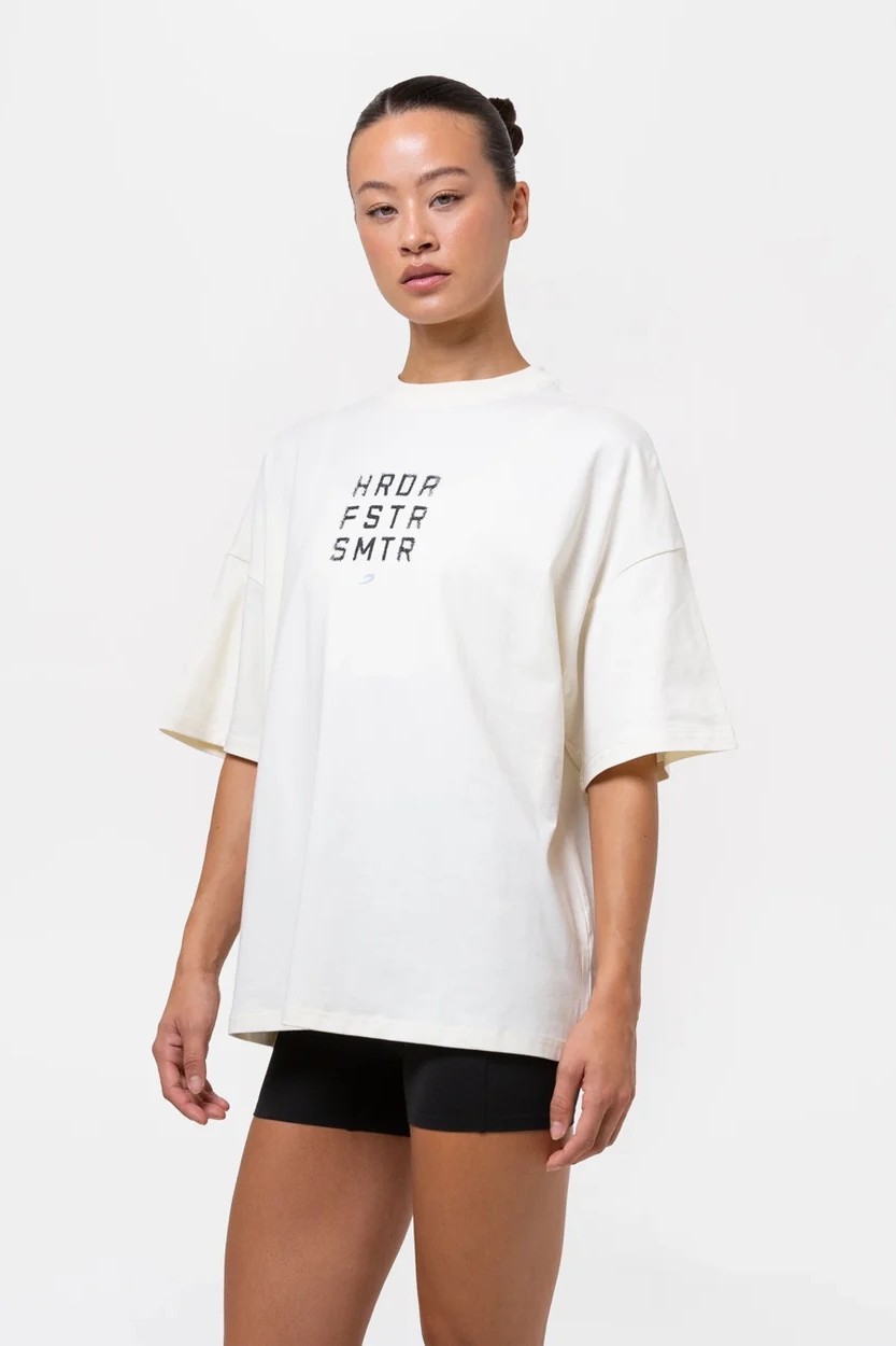 HRDR FSTR SMTR 오버사이즈 티셔츠 아이보리