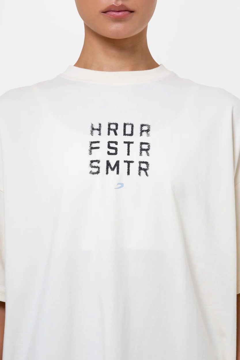 HRDR FSTR SMTR 오버사이즈 티셔츠 아이보리