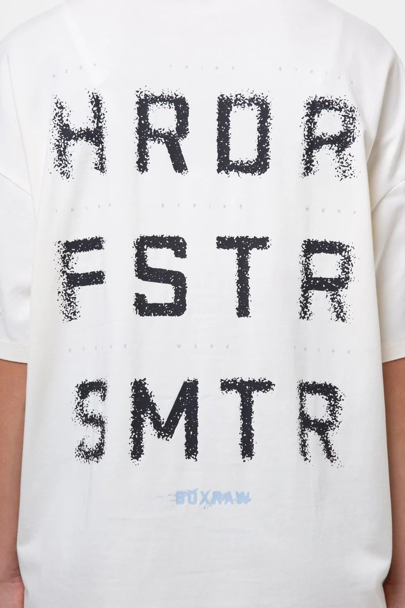 HRDR FSTR SMTR 오버사이즈 티셔츠 아이보리