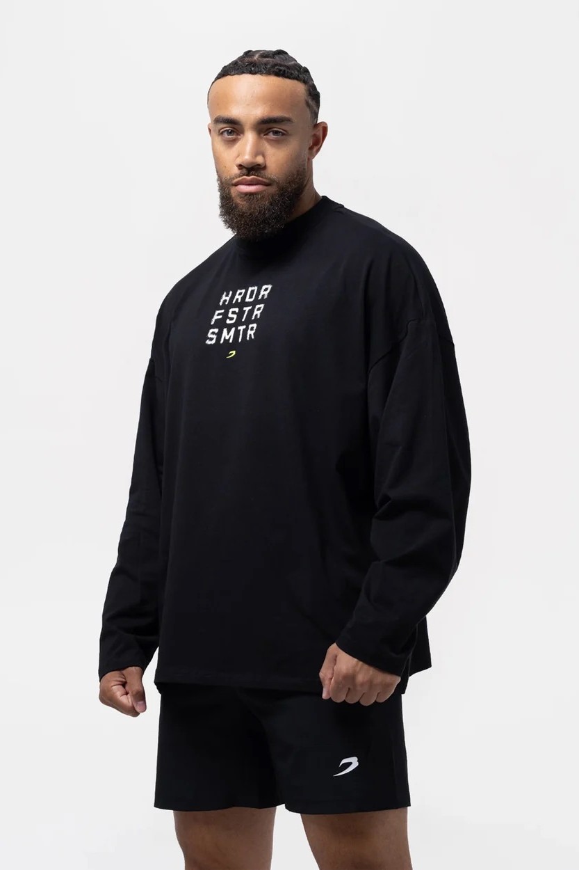 HRDR FSTR SMTR 롱슬리브 티셔츠 블랙