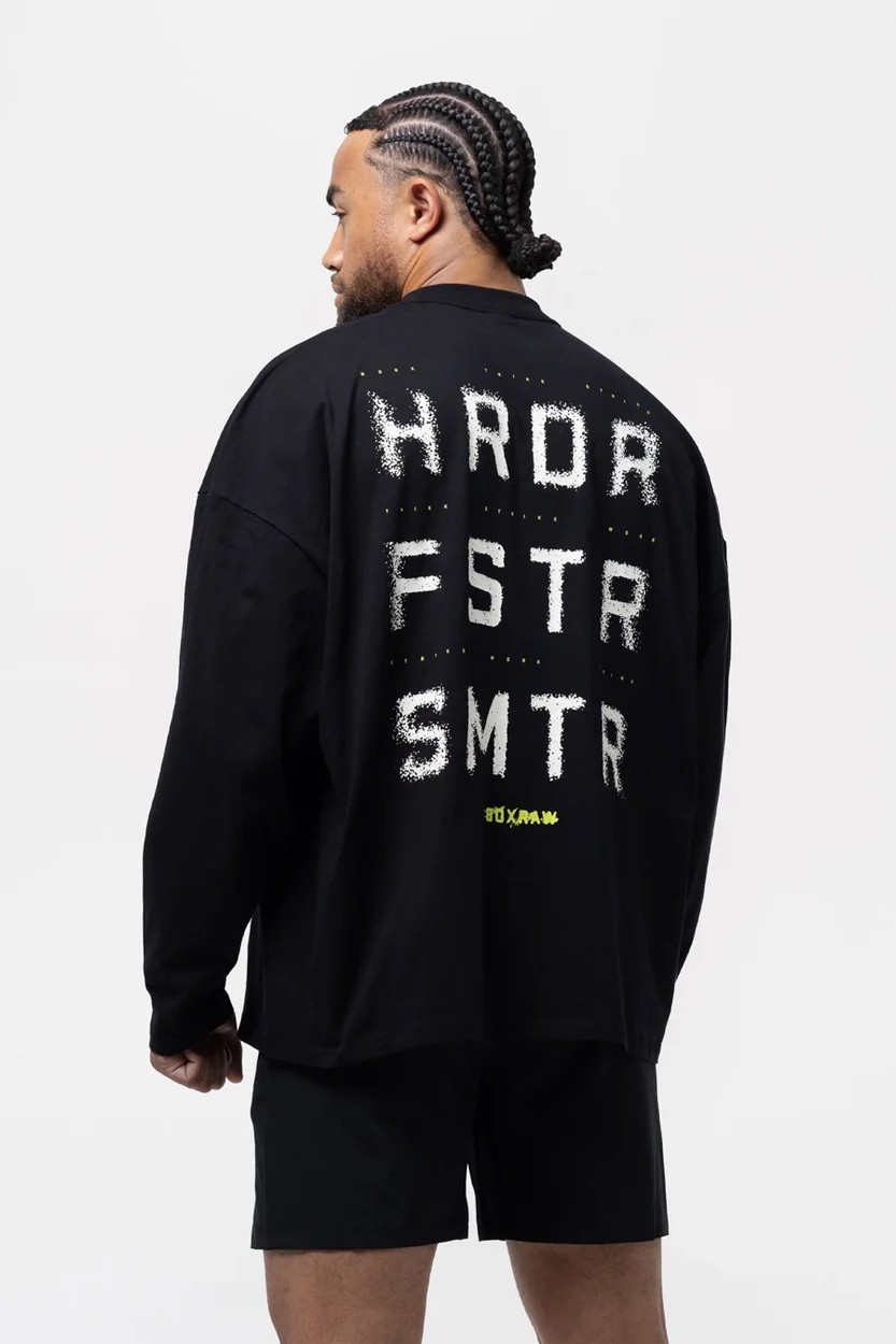 HRDR FSTR SMTR 롱슬리브 티셔츠 블랙