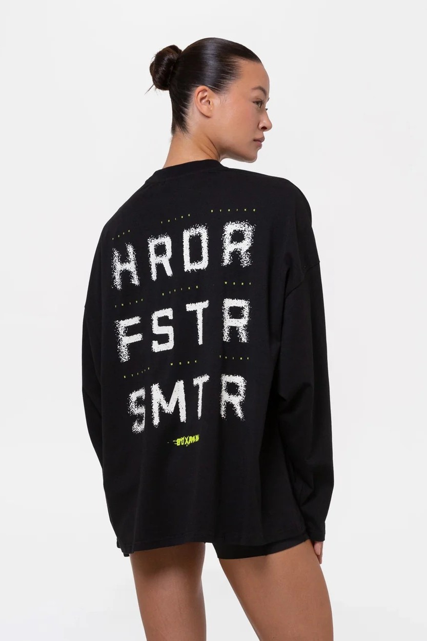 HRDR FSTR SMTR 롱슬리브 티셔츠 블랙