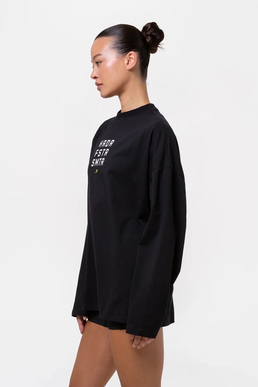 HRDR FSTR SMTR 롱슬리브 티셔츠 블랙