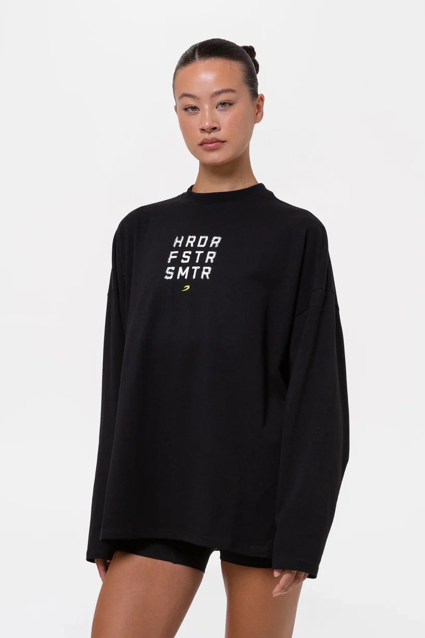 HRDR FSTR SMTR 롱슬리브 티셔츠 블랙