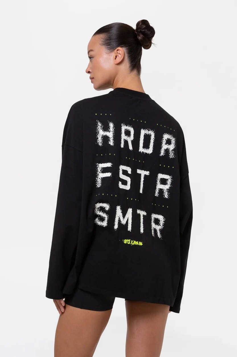 HRDR FSTR SMTR 롱슬리브 티셔츠 블랙