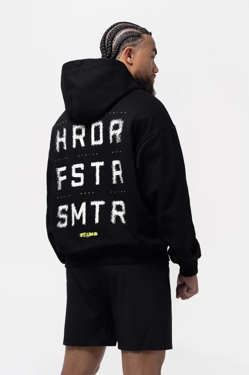 HRDR FSTR SMTR 오버사이즈 후디 블랙