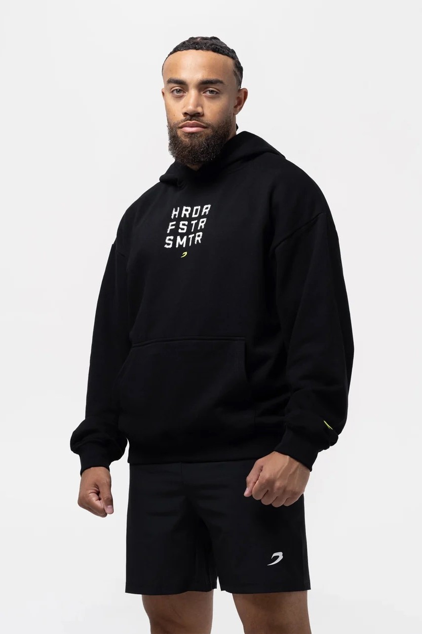 HRDR FSTR SMTR 오버사이즈 후디 블랙