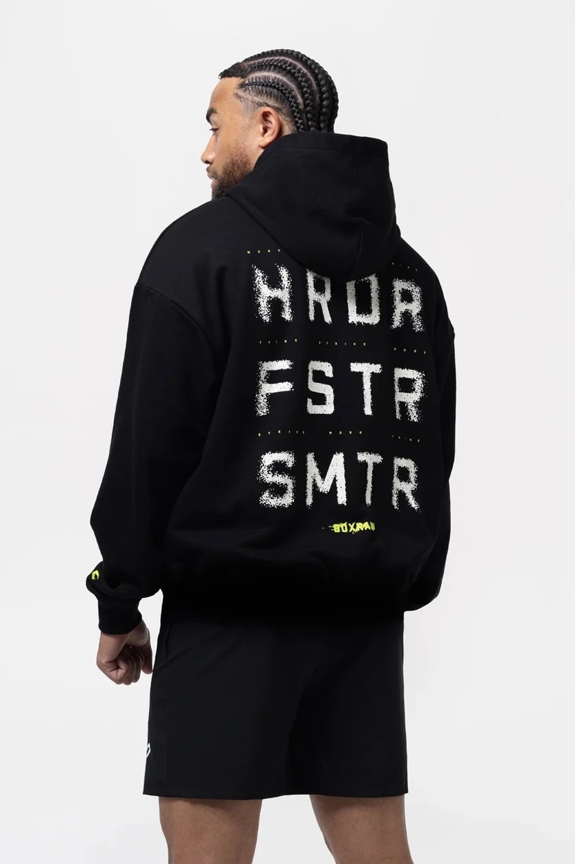 HRDR FSTR SMTR 오버사이즈 후디 블랙