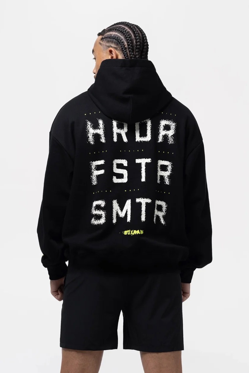 HRDR FSTR SMTR 오버사이즈 후디 블랙
