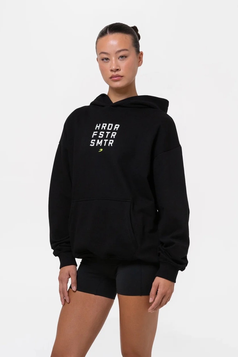 HRDR FSTR SMTR 오버사이즈 후디 블랙