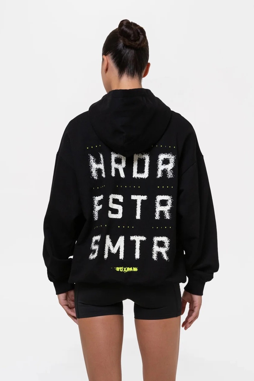 HRDR FSTR SMTR 오버사이즈 후디 블랙
