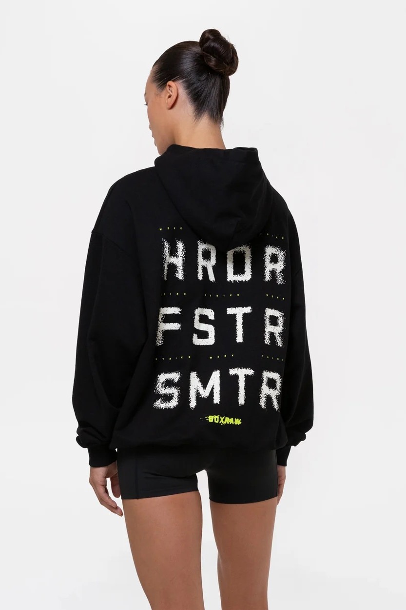 HRDR FSTR SMTR 오버사이즈 후디 블랙